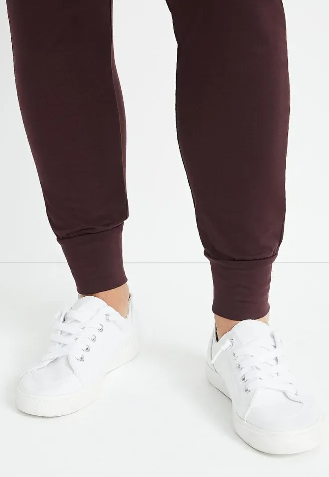 High Rise Brown Ultra Soft Jogger Pant Women Maurices Bottoms