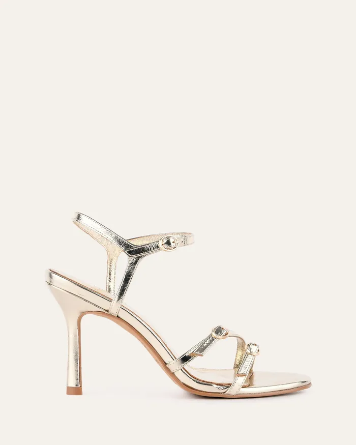 HIGH SANDALS Romy high heels gold leather 8211 jomercer Women