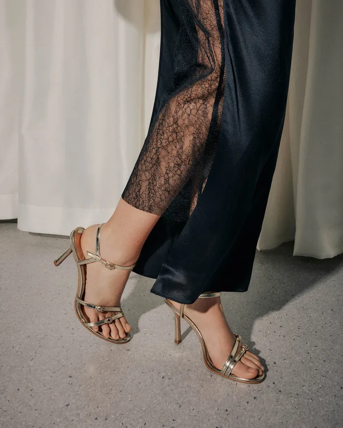 HIGH SANDALS Romy high heels gold leather 8211 jomercer Women HIGH SANDALS Romy high heels gold leather 8211 jomercer Women