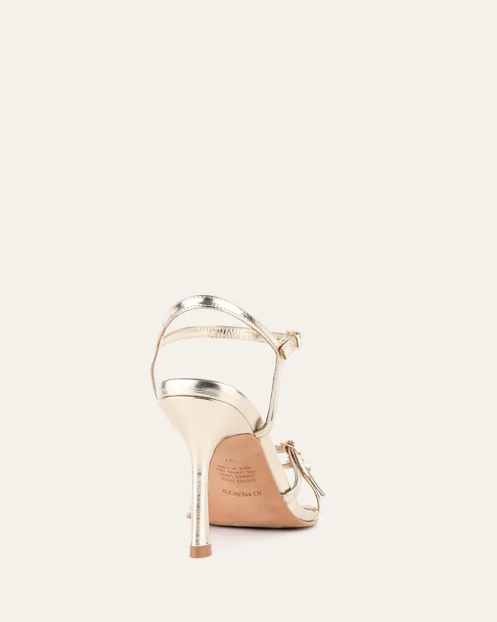 HIGH SANDALS Romy high heels gold leather 8211 jomercer Women HIGH SANDALS Romy high heels gold leather 8211 jomercer Women