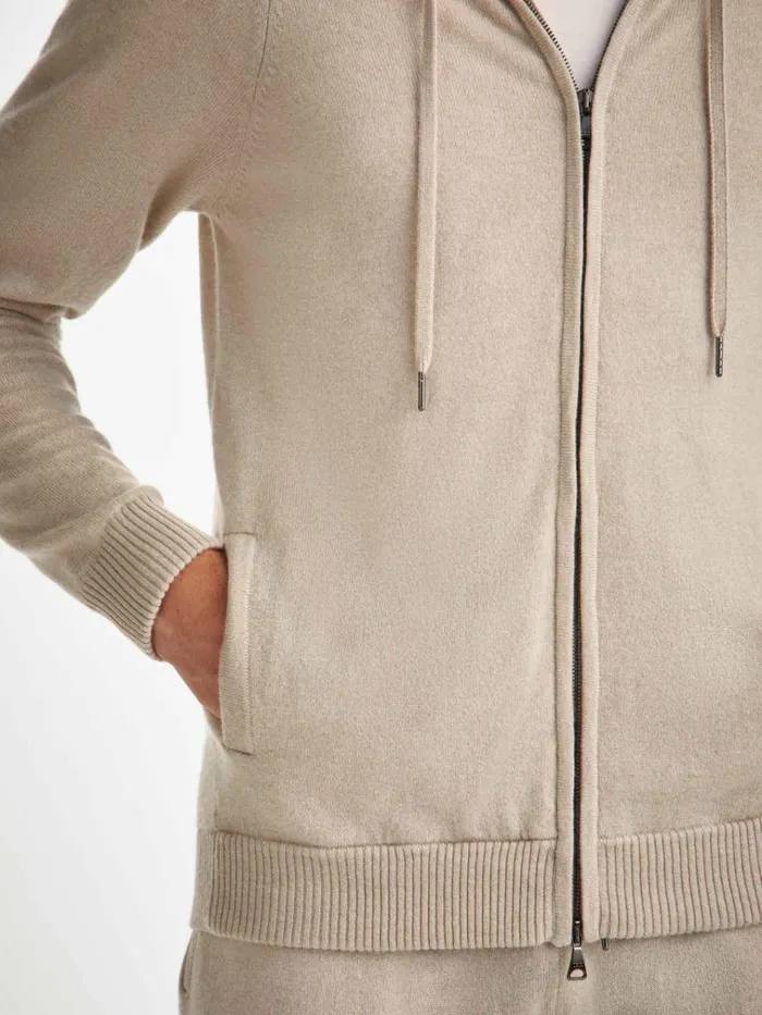 Hooded Tops Men Derek Rose Hoodie Finley Cashmere Oat