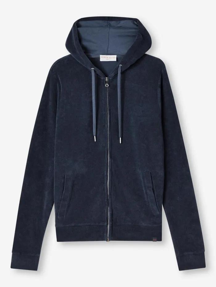 Hooded Tops Men Derek Rose Hoodie Isaac Terry Cotton Navy