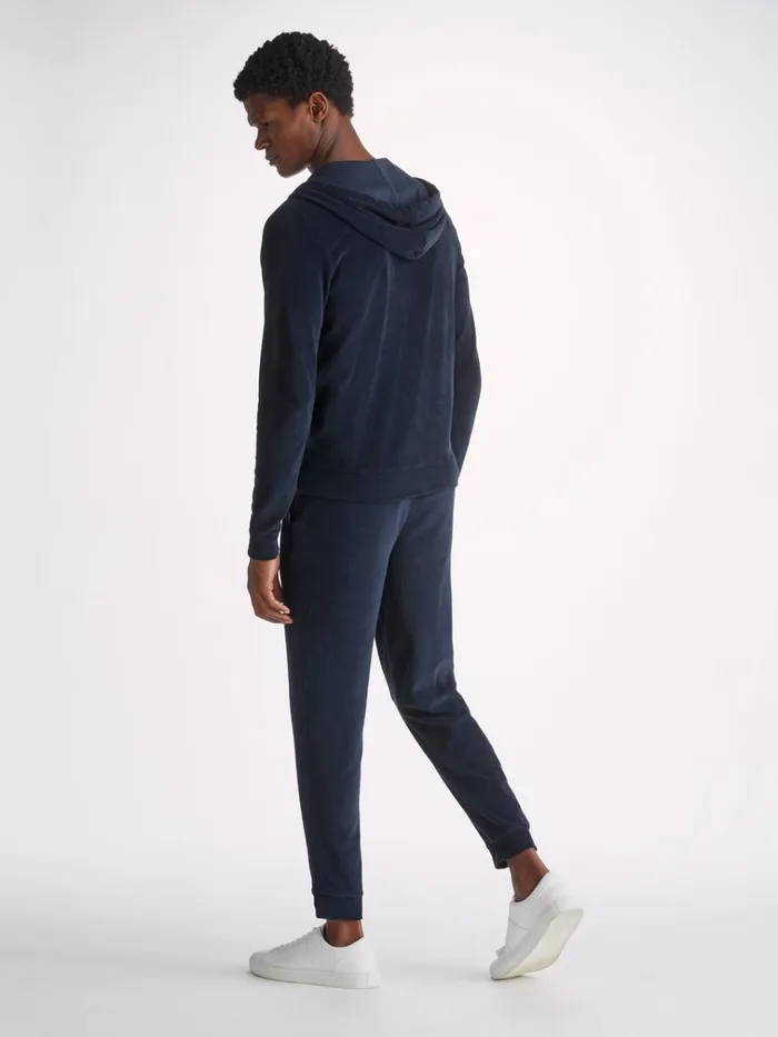 Hooded Tops Men Derek Rose Hoodie Isaac Terry Cotton Navy