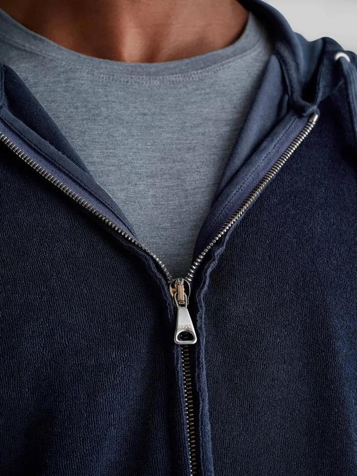 Hooded Tops Men Derek Rose Hoodie Isaac Terry Cotton Navy