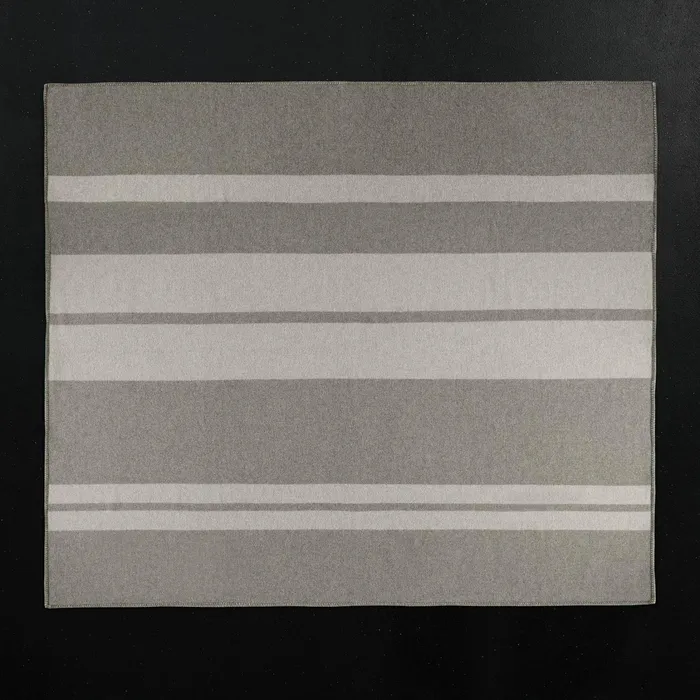 HOUSEWOMEN James Perse Blankets Sarti Striped Blanket Pearlheather Grey