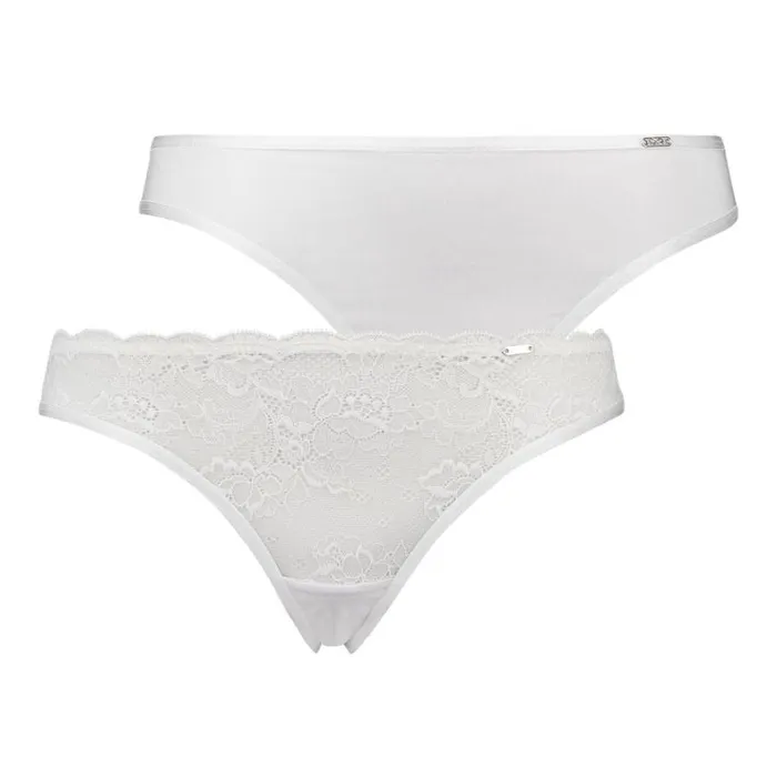 Hunkemller 2pack Angie Thongs 8211 White White 8211 Women