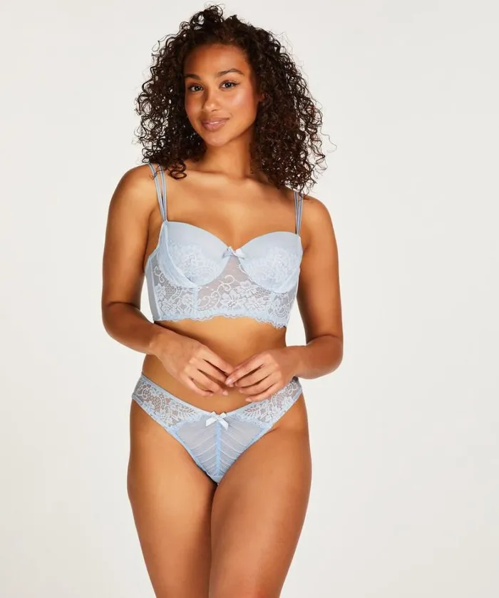 Hunkemller Catrin Padded Longline Underwired Bra 8211 Blue Blue 8211 Women Hunkemller Catrin Padded Longline Underwired Bra 8211 Blue Blue 8211 Women