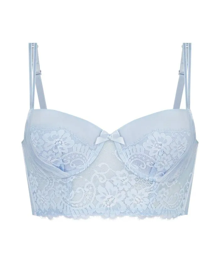 Hunkemller Catrin Padded Longline Underwired Bra 8211 Blue Blue 8211 Women Hunkemller Catrin Padded Longline Underwired Bra 8211 Blue Blue 8211 Women