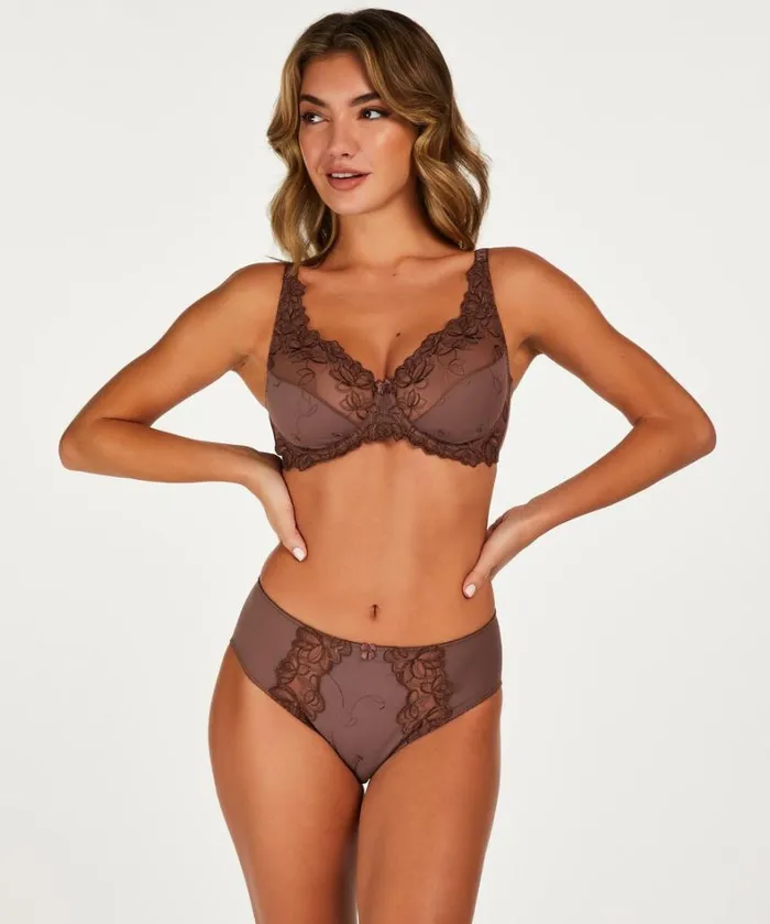 Hunkemller Diva NonPadded Underwired Bra 8211 Brown Brown 8211 Women Hunkemller Diva NonPadded Underwired Bra 8211 Brown Brown 8211 Women