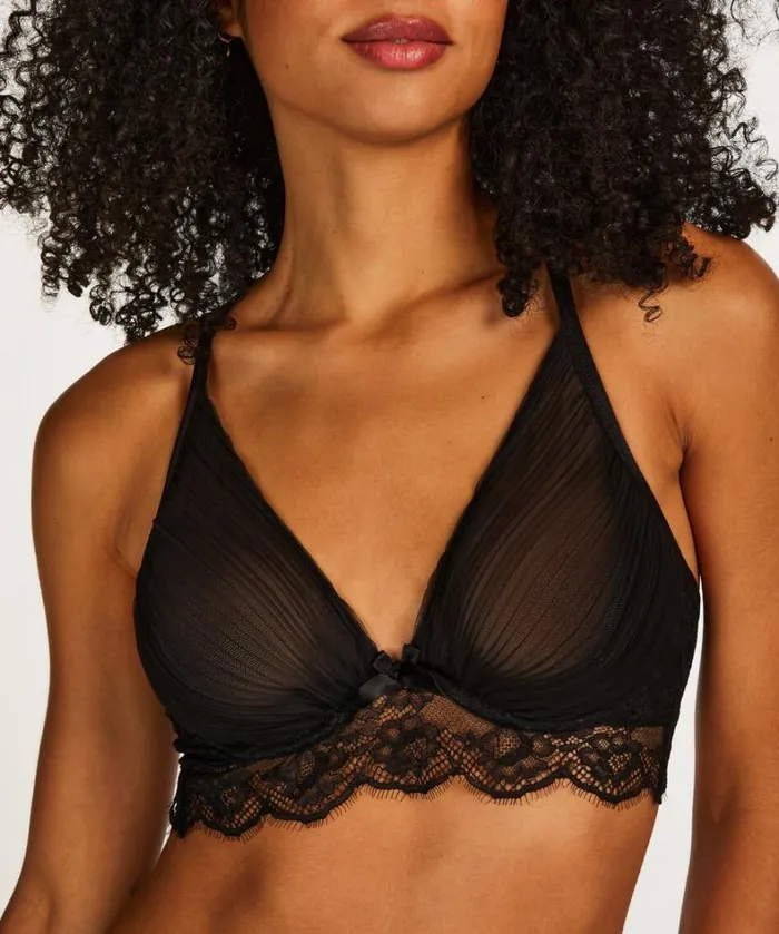 Hunkemller Elissa NonPadded Longline Underwired Bra 8211 Black Black 8211 Women Hunkemller Elissa NonPadded Longline Underwired Bra 8211 Black Black 8211 Women