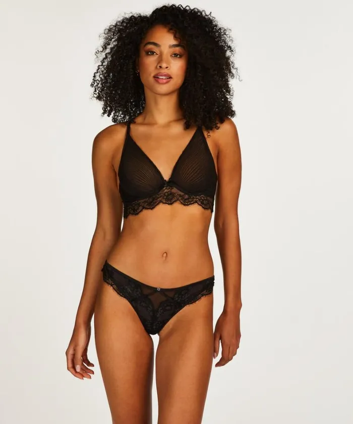 Hunkemller Elissa NonPadded Longline Underwired Bra 8211 Black Black 8211 Women Hunkemller Elissa NonPadded Longline Underwired Bra 8211 Black Black 8211 Women