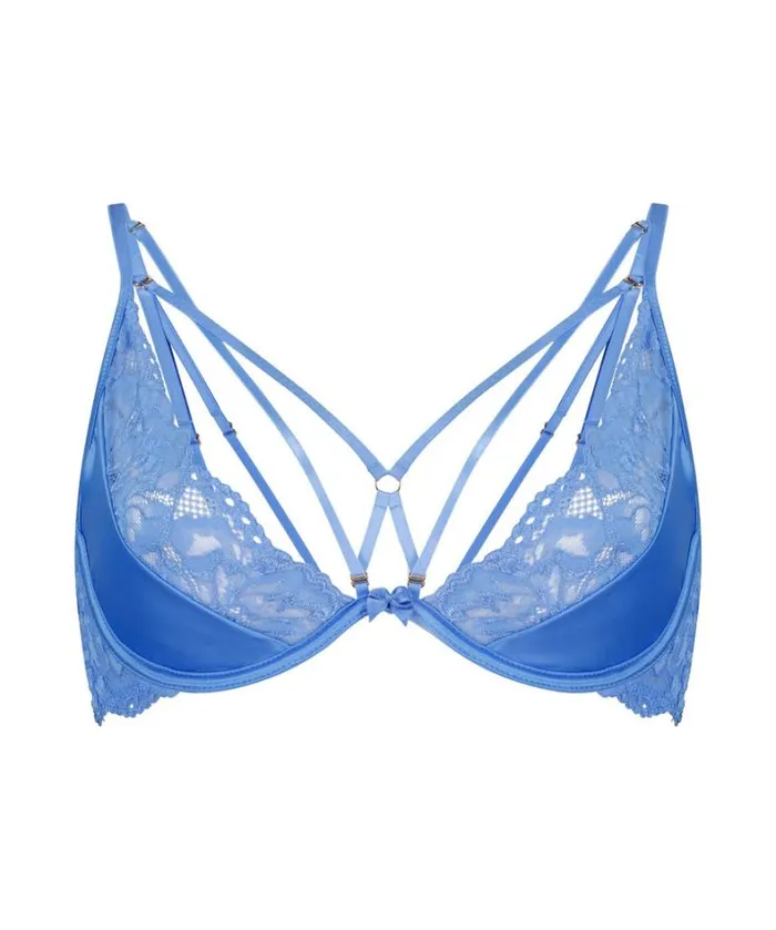 Hunkemller Extrovert NonPadded Underwired Bra 8211 Blue Blue 8211 Women