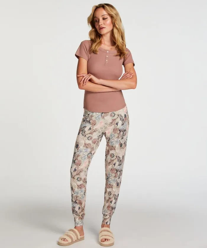Hunkemller Henley Pyjama Top 8211 Brown Brown 8211 Women Hunkemller Henley Pyjama Top 8211 Brown Brown 8211 Women