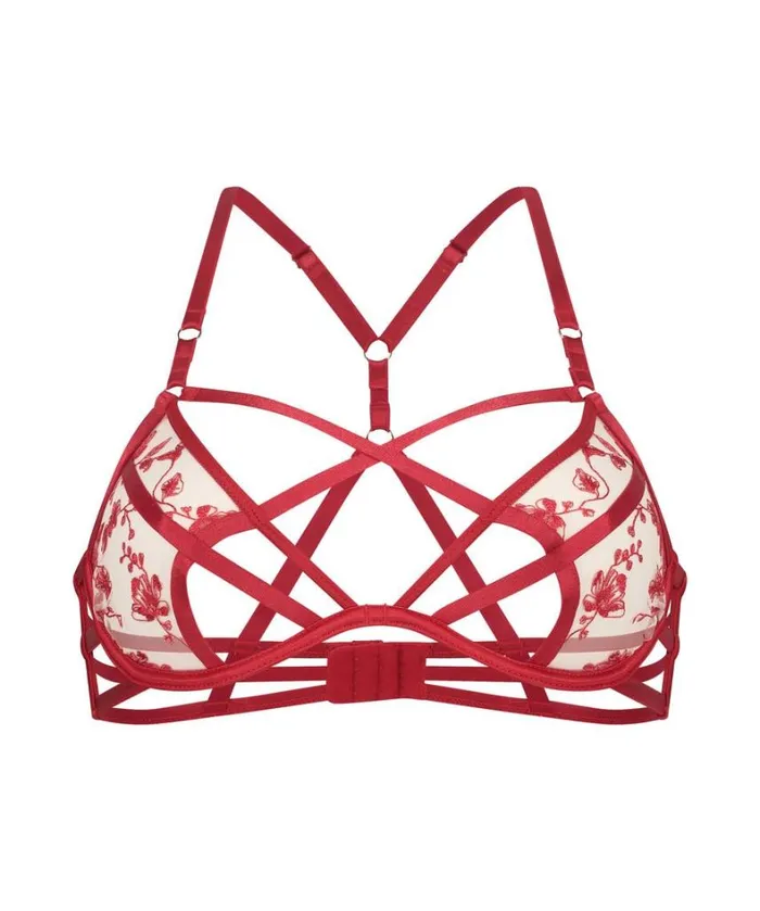 Hunkemller Indulgence NonPadded Underwired Bra 8211 Red 8211 Women Hunkemller Indulgence NonPadded Underwired Bra 8211 Red 8211 Women