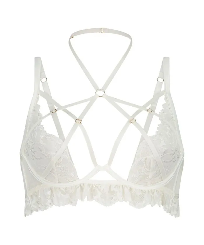 Hunkemller Libertine NonPadded Longline Underwired Bra 8211 White White 8211 Women