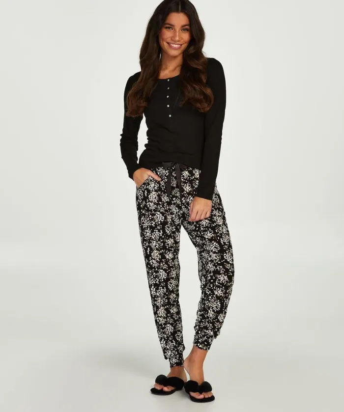 Hunkemller LongSleeved Pyjama Top 8211 Black Black 8211 Women
