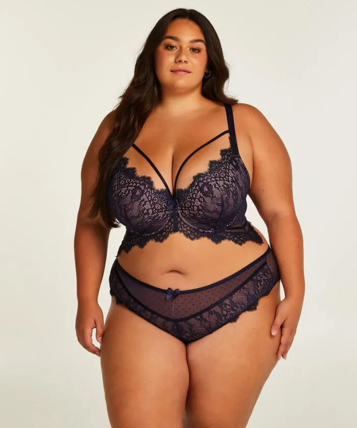 Hunkemller Marilee Padded Underwired Longline Bra 8211 Blue Blue 8211 Women