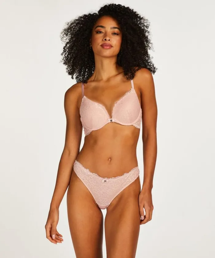 Hunkemller Marine Padded PushUp Underwired Bra 8211 Pink Pink 8211 Women Hunkemller Marine Padded PushUp Underwired Bra 8211 Pink Pink 8211 Women