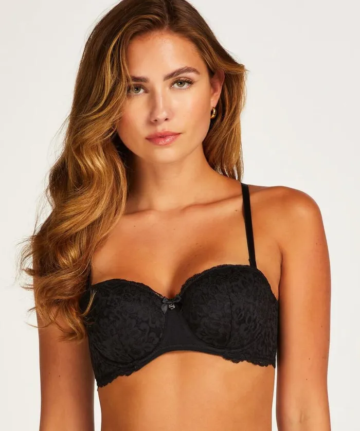 Hunkemller Marine Padded Underwired Bra 8211 Black Black 8211 Women