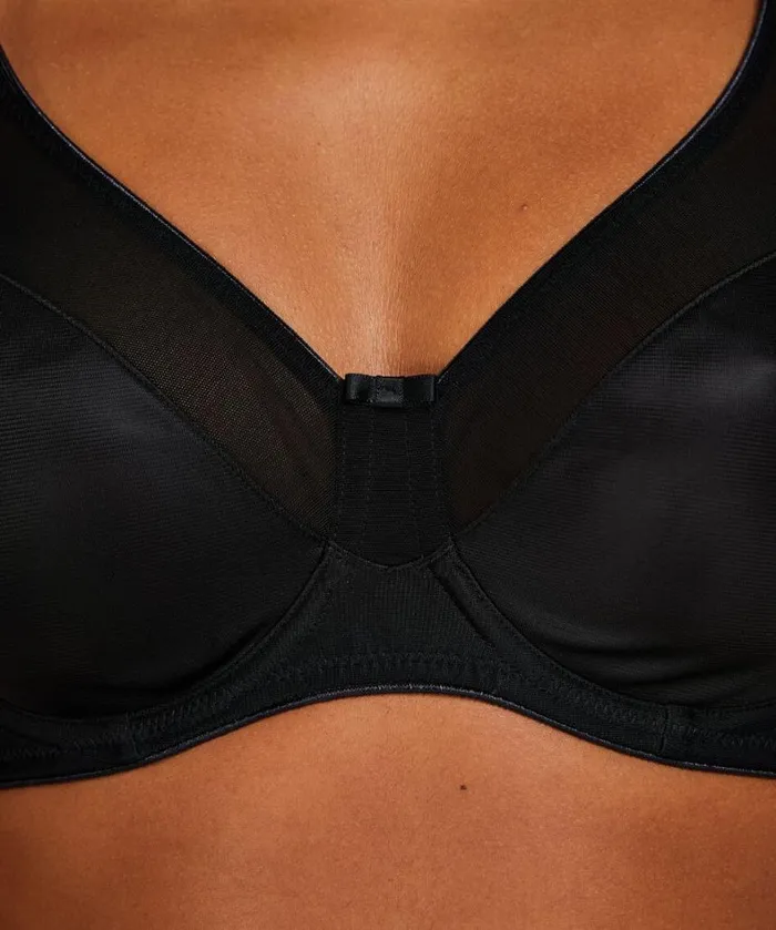 Hunkemller Nina NonPadded Underwired Minimizer Bra 8211 Black Black 8211 Women Hunkemller Nina NonPadded Underwired Minimizer Bra 8211 Black Black 8211 Women