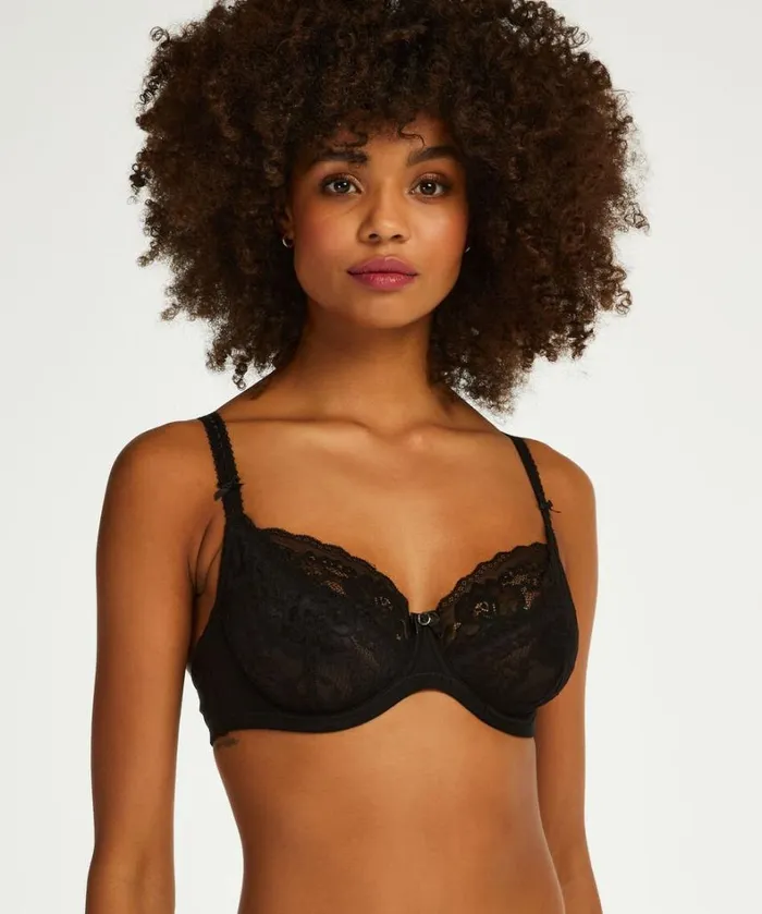 Hunkemller NonPadded Underwired Bra Maya 8211 Black Black 8211 Women Hunkemller NonPadded Underwired Bra Maya 8211 Black Black 8211 Women