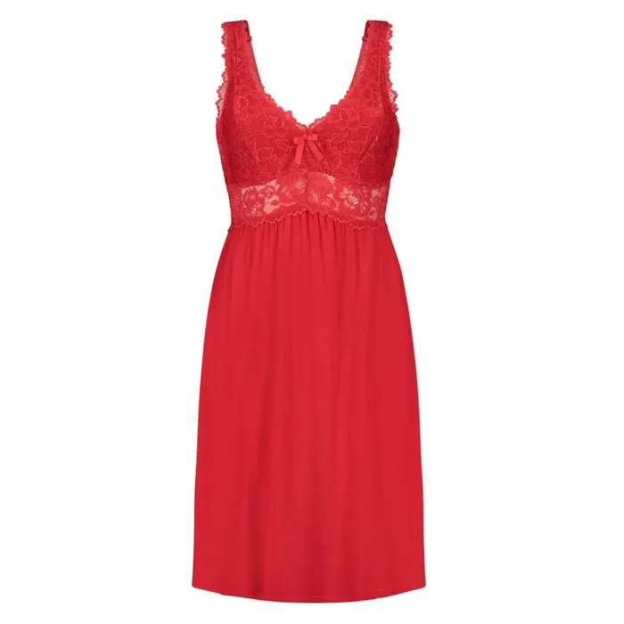 Hunkemller Nora Lace Slip Dress 8211 Red Red 8211 Women