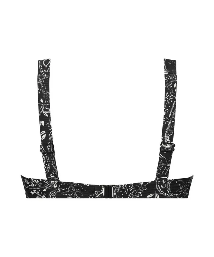 Hunkemller Paisley Padded Underwired Bikini Top 8211 Black Black 8211 Women Hunkemller Paisley Padded Underwired Bikini Top 8211 Black Black 8211 Women