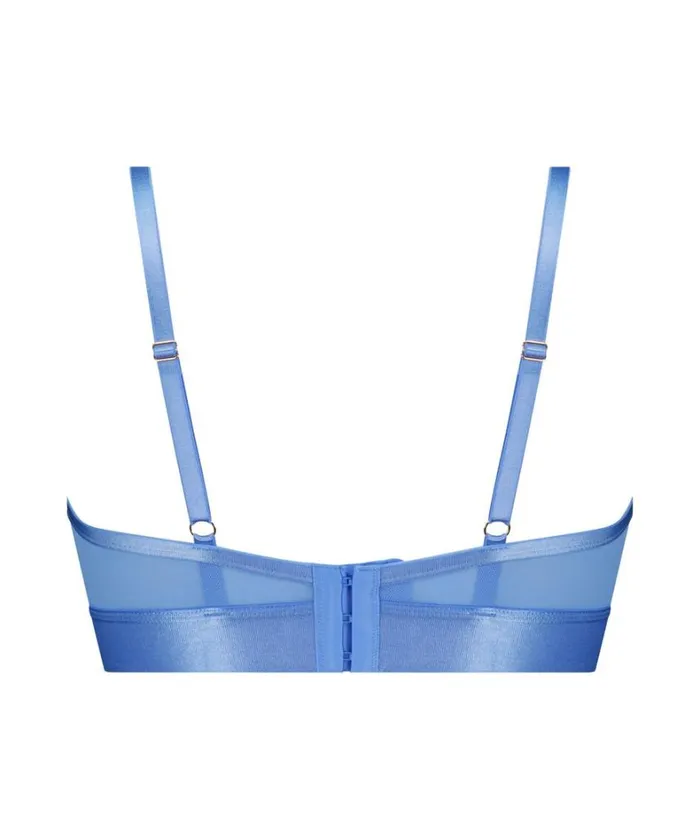 Hunkemller Pleasure NonPadded Longline Underwired Bra 8211 Blue Blue 8211 Women