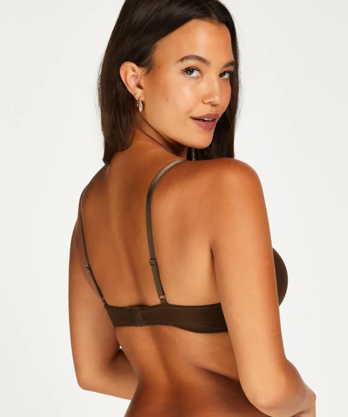 Hunkemller Plunge Padded Underwired Bra 8211 Brown Brown 8211 Women Hunkemller Plunge Padded Underwired Bra 8211 Brown Brown 8211 Women