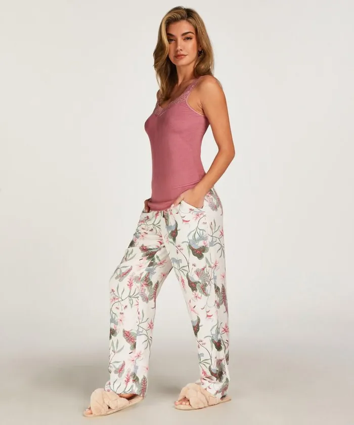 Hunkemller Pyjama Pants Woven 8211 White White 8211 Women