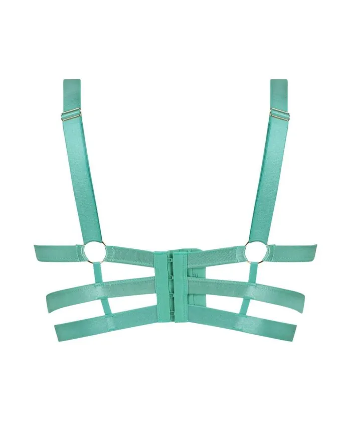 Hunkemller Sadie NonPadded Longline Underwired Bra 8211 Green 8211 Women Hunkemller Sadie NonPadded Longline Underwired Bra 8211 Green 8211 Women
