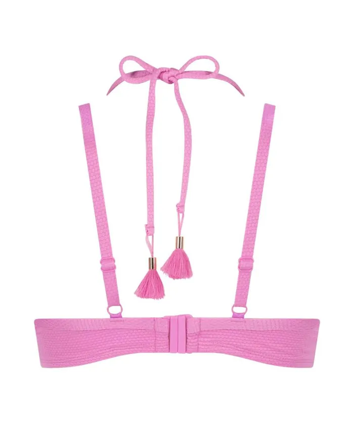 Hunkemller Scallop Padded Underwired Bikini Top 8211 Pink Pink 8211 Women Hunkemller Scallop Padded Underwired Bikini Top 8211 Pink Pink 8211 Women