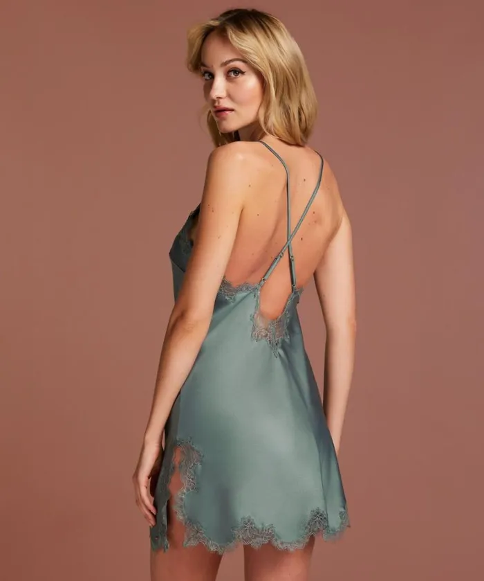 Hunkemller Sophia Slip Dress 8211 Green Green 8211 Women