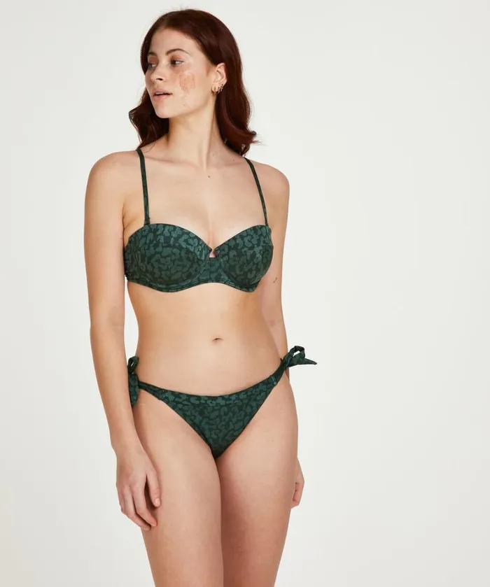Hunkemller Tonal Leo Padded Pushup Underwired Bikini Top Cup A 8211 E 8211 Green Green 8211 Women Hunkemller Tonal Leo Padded Pushup Underwired Bikini Top Cup A 8211 E 8211 Green Green 8211 Women
