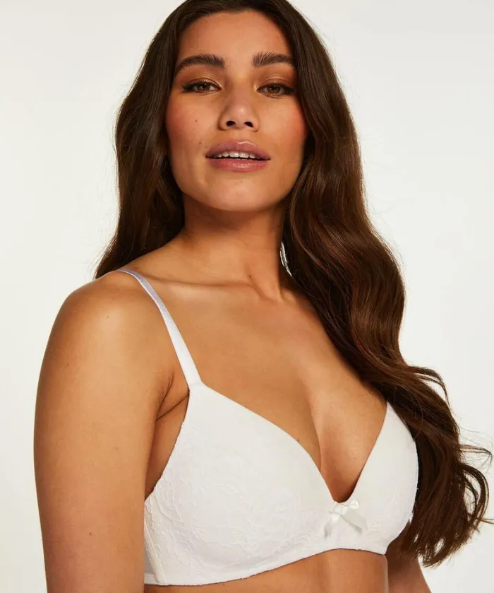 Hunkemller Valerie Padded NonUnderwired Bra 8211 White White 8211 Women Hunkemller Valerie Padded NonUnderwired Bra 8211 White White 8211 Women
