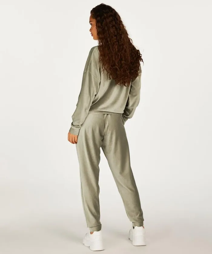 Hunkemller Velour Rib Jogging Bottoms 8211 Green Green 8211 Women Hunkemller Velour Rib Jogging Bottoms 8211 Green Green 8211 Women