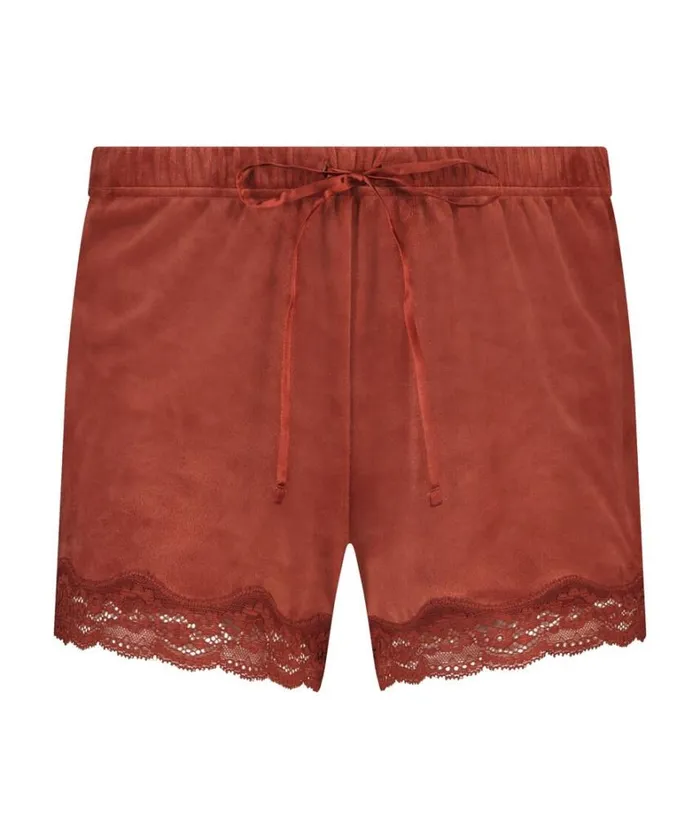 Hunkemller Velvet Lace Shorts 8211 Brown Brown 8211 Women Hunkemller Velvet Lace Shorts 8211 Brown Brown 8211 Women