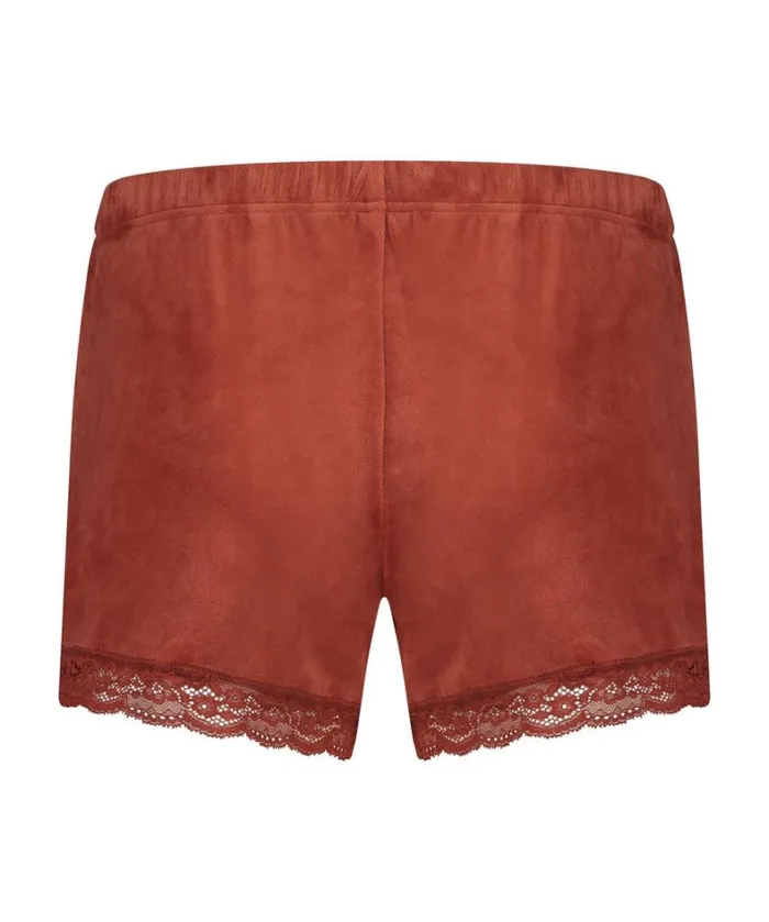 Hunkemller Velvet Lace Shorts 8211 Brown Brown 8211 Women Hunkemller Velvet Lace Shorts 8211 Brown Brown 8211 Women
