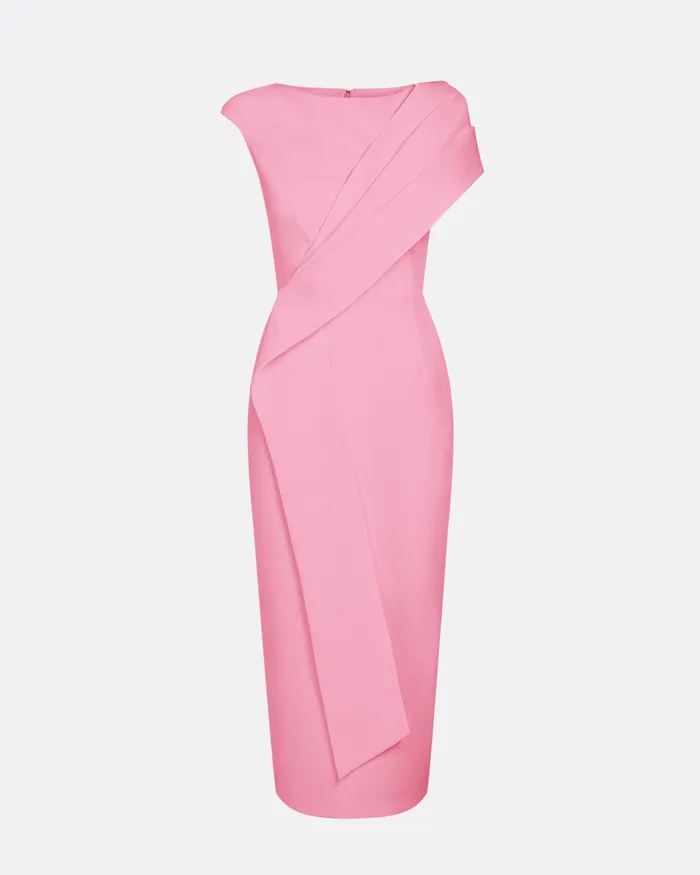 Icons Regina Begonia Pink Midi Dress Begonia Pink Safiyaa Women
