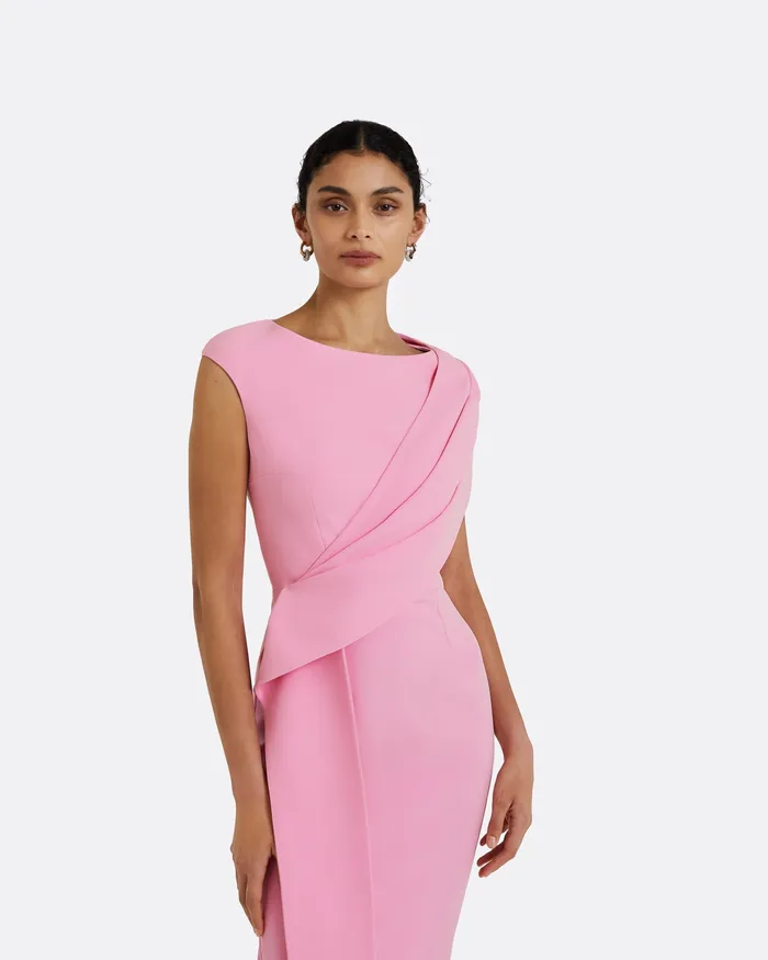 Icons Regina Begonia Pink Midi Dress Begonia Pink Safiyaa Women