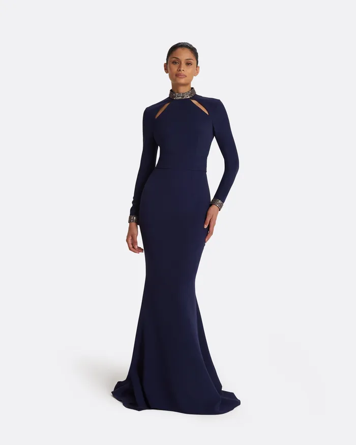 Icons Women Kamala Azurite Blue Long Dress Azurite Blue Safiyaa