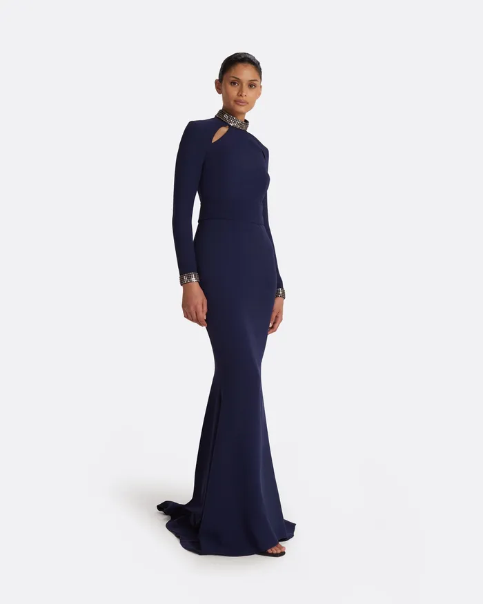Icons Women Kamala Azurite Blue Long Dress Azurite Blue Safiyaa