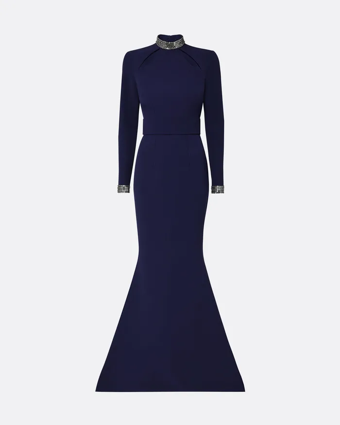 Icons Women Kamala Azurite Blue Long Dress Azurite Blue Safiyaa