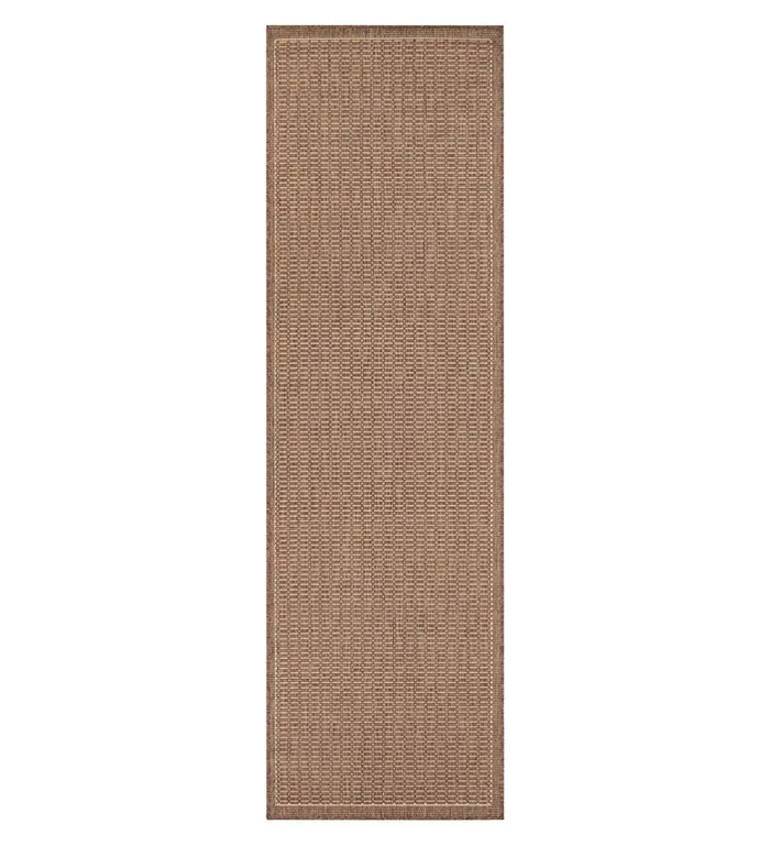 Indoor Living Veranda Textured IndoorOutdoor Polypropylene Rug 20393034 X 110399034 Runner 8211 Black Plow and Hearth Synthetic Rugs