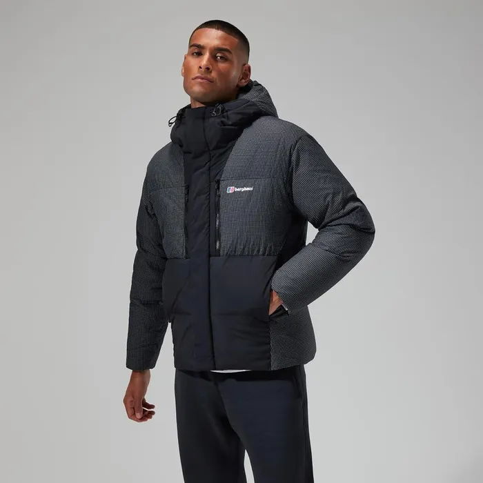 Insulated Men Berghaus Sabber Down Hooded Jacket 8211 Black