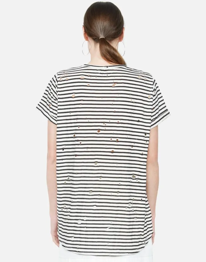 Iris Arrow Rose Creme Stripe Women Lauren Moshi Short Sleeve