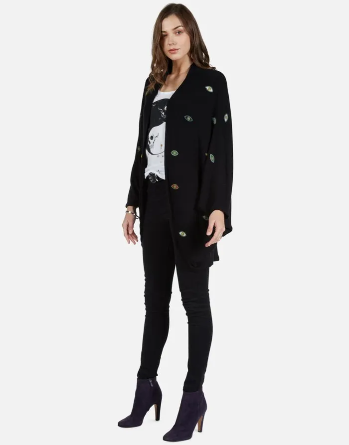 Isla Bead Eyes Black Women Lauren Moshi Sweaters and Knits