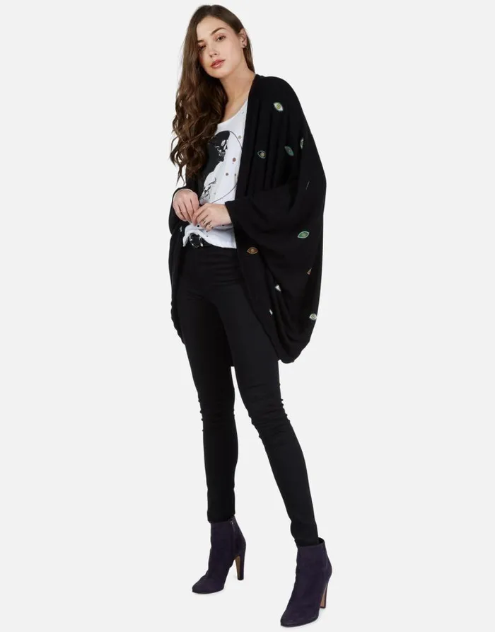 Isla Bead Eyes Black Women Lauren Moshi Sweaters and Knits