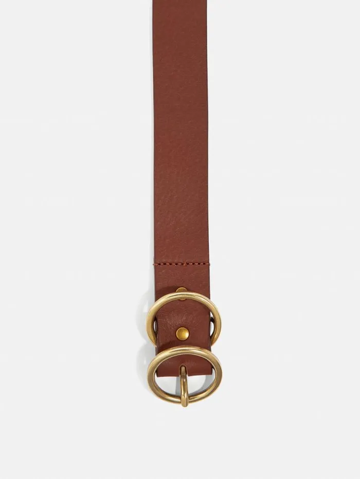 Italian Leather Carlos Belt Tan Women Jigsaw Belts