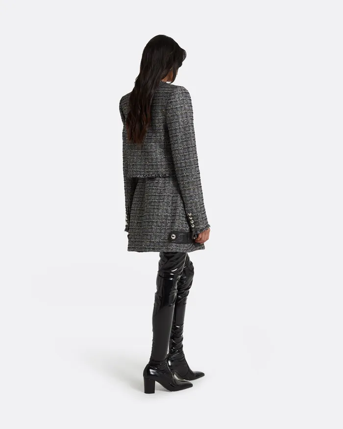 Jackets and Coats Amelia Metallic Greyscale Jacket Metallic Greyscale 8211 Safiyaa Women